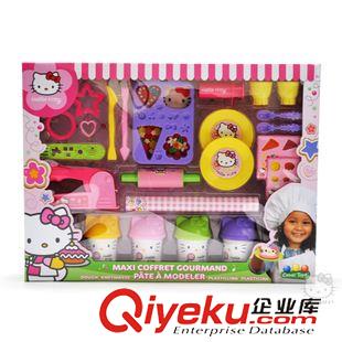 凱蒂貓Hello Kitty 正版Hello Kitty 兒童彩泥HKP021 過家家冰淇淋商店 彩泥玩具