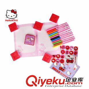 凱蒂貓Hello Kitty 正版Hello Kitty趣味印章繪畫(huà)HKC104 凱蒂貓彩筆套裝批發(fā)