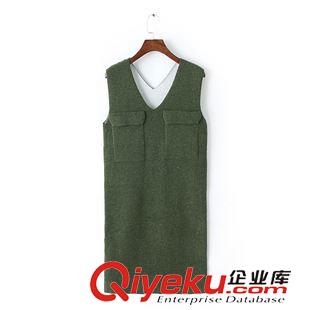 9.25新款 15秋裝新款  韓版雙口袋含羊絨v領(lǐng)背心  馬甲女原始圖片3