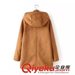 9.7新款 15秋裝新款  歐美風寬松款鹿皮羊羔毛大衣  外套女原始圖片2