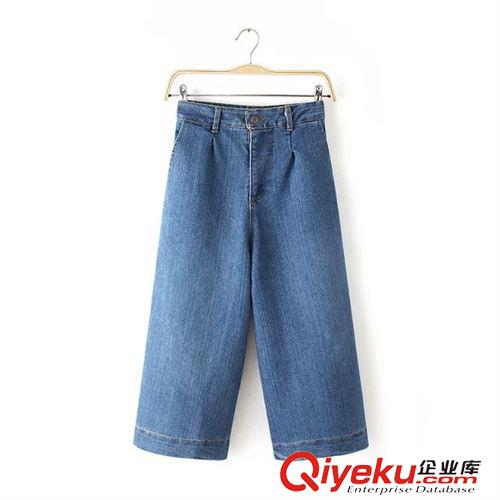 9.7新款 15秋裝新款 歐美風高腰闊腿褲 休閑長褲女原始圖片3