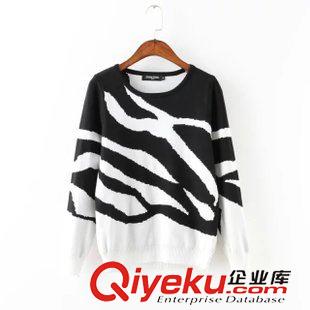 9.6新款 15秋裝新款 韓版楊穎Angelababy明星同款斑馬條紋毛衣半裙套裝女原始圖片2