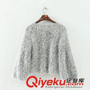 8.22新款 15秋裝新款 韓版燈籠袖金絲套頭毛衣 短款針織衫女原始圖片2