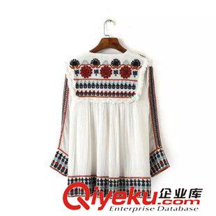 8.20新款 15秋裝新款 歐美風(fēng)寬松款重工刺繡彩色刺繡流蘇飾外套  女原始圖片2