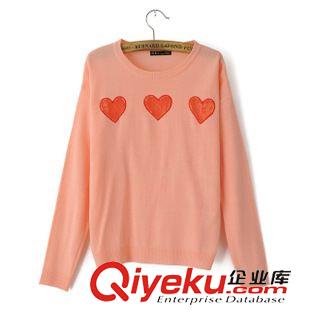 8.20新款 15秋裝新款 韓版寬松款V領(lǐng)繡花蝙蝠毛衣 女