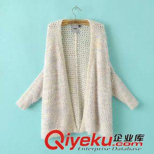 8.19新款 15秋裝新款 歐美風(fēng)寬松款糖果色馬海毛開(kāi)衫毛衣 披肩外套女原始圖片2