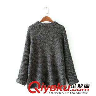 8.18新款 15秋裝新款 韓版雜色花線波浪花紋寬松顯廋打底針織衫毛衣外套女原始圖片2