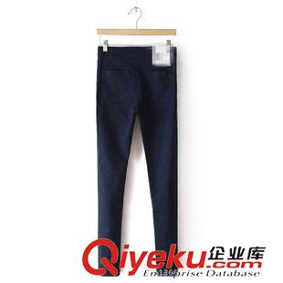 8.14新款 大碼 歐美風時尚修身顯瘦性感高腰A牛仔長褲小腳褲子大碼打底褲原始圖片2