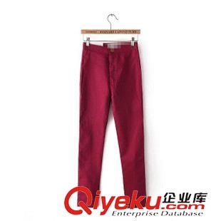 8.14新款 廠家直銷~ 大碼歐美風(fēng)高腰A牛仔長(zhǎng)褲時(shí)尚修身顯瘦彈力小腳褲子女原始圖片2