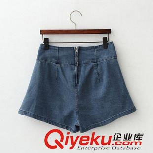 8.8新款 2015女裝新款歐美風(fēng)時尚高腰牛仔短褲原始圖片2