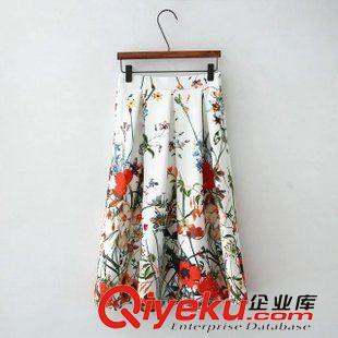 8.8新款 2015女裝新款歐美風(fēng)時(shí)尚印花半身裙原始圖片2