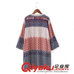 8.8新款 2015女裝新款歐美風時尚鉚釘定位人棉V領長袖襯衫 連衣裙原始圖片2