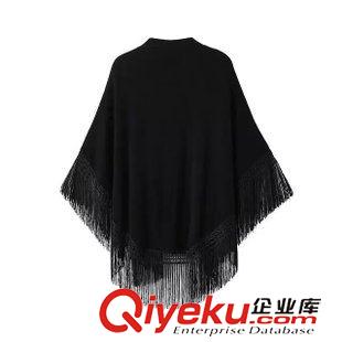 8.4新款 15秋裝新款 韓版寬松針織流蘇斗篷開衫 外套女原始圖片2