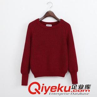 7.25新款 15秋裝新款 歐美風A圓領漁夫高腰短款長袖毛衣原始圖片3
