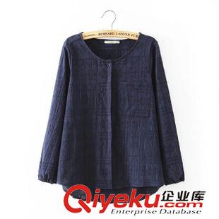 2015年4月9日上新 2015夏裝新款 歐美風(fēng)圓領(lǐng)全棉滿身十字刺繡襯衫 襯衣女原始圖片2
