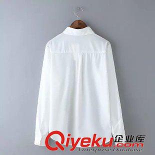 2015年4月2日上新 2015夏裝新款 歐美流行風(fēng)美女與魔鬼數(shù)碼印花長袖襯衫  襯衣女原始圖片2