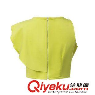 2015年4月2日上新 2015夏裝新款 歐美風單肩款飛飛袖背心 襯衫女原始圖片2