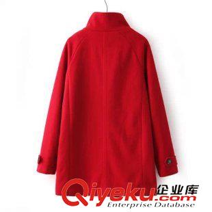 2014年11月上新 2014秋冬裝新款 歐美風(fēng)時尚修身款雙排扣紅妮子風(fēng)衣 外套女原始圖片2