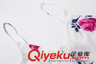 7.4新款 2015女裝新款歐美風時尚印花吊帶連衣裙原始圖片3