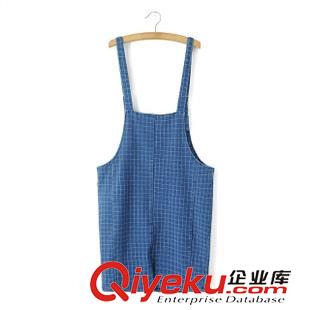 2015年6月30日上新 15夏裝新款 韓版沙毛圈純棉牛仔繡花牛仔背帶裙  連衣裙女原始圖片2