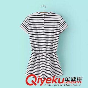 2015年6月2日上新 15夏裝新款 歐美風(fēng)A條紋拼接收腰連體短褲 女原始圖片3