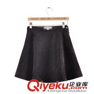 2015年6月1日上新 2013秋季新款 少女時(shí)代明星同款A(yù)燈芯絨高腰半身裙A字裙原始圖片2