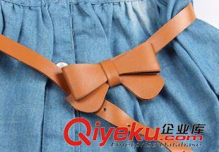 兒童衣服褲子 童裝2014新款春裝女童純棉短袖連衣裙兒童花邊牛仔蕾絲寶寶連衣裙原始圖片3