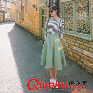 打底衫 2015秋裝新款女裝條紋打底衫長袖T恤女式上衣批發(fā)直銷原始圖片2