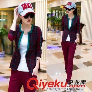 9.7新品 2015兩件套套裝女裝新款 歐美時(shí)尚套裝女潮氣質(zhì) 運(yùn)動(dòng)休閑套裝春秋原始圖片2