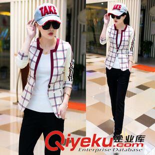 9.7新品 2015兩件套套裝女裝新款 歐美時(shí)尚套裝女潮氣質(zhì) 運(yùn)動(dòng)休閑套裝春秋原始圖片3