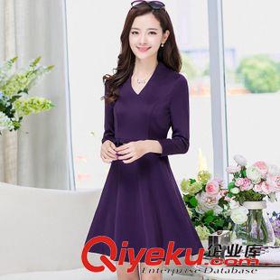 9月8號 2015秋季新品打底裙韓版修身顯瘦女裝針織長袖秋裝連衣裙原始圖片3