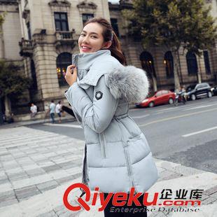 9月8號(hào) 2015新款韓版羽絨服女裝大毛領(lǐng)修身加厚中長(zhǎng)款羽絨棉外套 潮原始圖片3