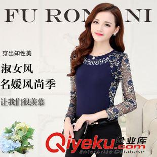 T恤 2015秋裝新款衛(wèi)衣女圓領(lǐng)韓版女裝套頭印花寬松長袖上衣