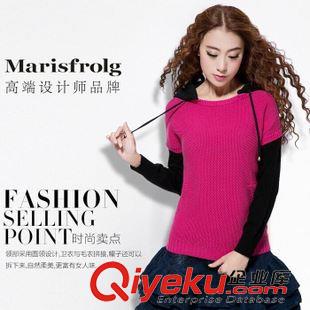 毛衣 實(shí)拍2015秋冬新款圖騰提花女裝短款打底套頭針織衫毛衣女