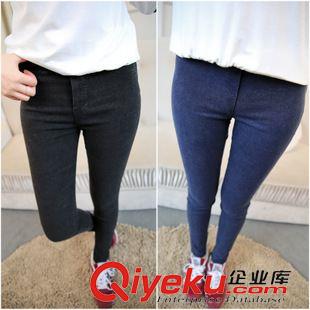 牛仔褲 打底褲女長褲 彈力顯瘦女士雪花秋裝小腳鉛筆牛仔褲原始圖片2