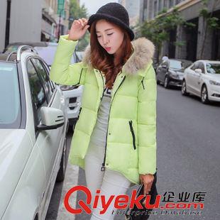 棉衣羽絨服 2015新款韓版真貉子大毛領(lǐng)斗篷新款中長款羽絨服女大碼女裝原始圖片3