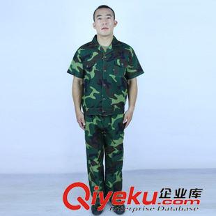 軍訓迷彩服套裝 廠家直銷 21林地短袖迷彩服套裝 夏季軍訓服套裝 軍迷服