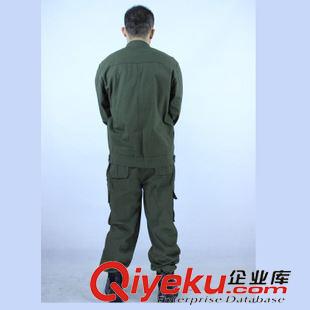 春秋款工作服 廠家直銷純棉水洗電焊工工程服春秋款長袖多兜男式勞保工作服套裝