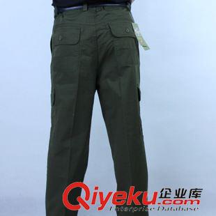 夏裝工作服 低價批發(fā)2015夏季外軍綠純色純棉水洗多兜寬松男式休閑褲