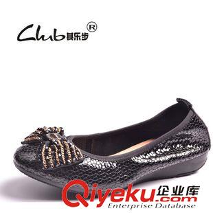 跳舞鞋 2015秋季新款廣州真皮女鞋批發(fā) 平底低跟媽媽鞋 廣場舞坡跟女單鞋