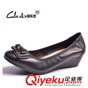 工作鞋 2015歐洲站夏季新款真皮高跟休閑單鞋 防滑粗跟細(xì)帶透氣外貿(mào)女鞋