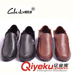 豆豆鞋 2015新款真皮品牌男鞋 男士休閑皮鞋懶人鞋 廣州外貿(mào)套腳單鞋批發(fā)原始圖片3