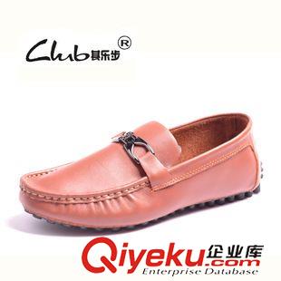 透氣鞋 2015新款真皮休閑品牌男鞋 廣州外貿(mào)套腳鞋子 透氣軟底舒適司機(jī)鞋原始圖片2