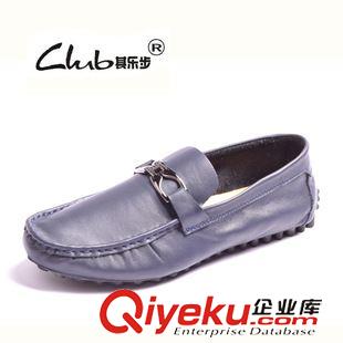 透氣鞋 2015新款真皮休閑品牌男鞋 廣州外貿(mào)套腳鞋子 透氣軟底舒適司機(jī)鞋原始圖片3