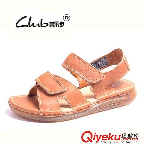 男式?jīng)鐾?涼鞋 夏季時尚外貿(mào)頭層牛皮男士涼拖鞋休閑沙灘鞋 舒適透氣真皮涼拖鞋原始圖片3