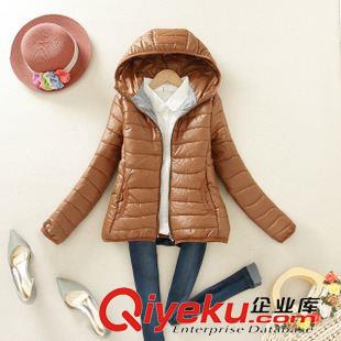 ☆店鋪主推款☆ 秋冬女裝新款 韓版百搭連帽羽絨棉衣棉服女款 亮面外套低價批發(fā)