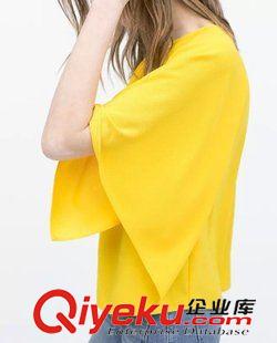 女式襯衫 2015春夏新款蝙蝠襯衫女 圓領(lǐng)女式t恤 歐美女裝夏裝t恤短袖原始圖片2