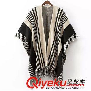 9月28號 周一上新 NM歐美風2015秋季新品手工辮子提花流蘇斗篷毛衣 寬松針織衫披肩