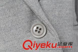 9月25號(hào) 周五上新 XP gd定制2015秋冬明星同款歐美西裝款OL氣質(zhì)灰色大衣毛呢外套原始圖片3