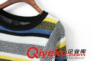 9月25號 周五上新 LY2015秋冬新款歐美dp英倫風(fēng)條紋純棉針織毛衣 撞色套頭針織衫原始圖片2
